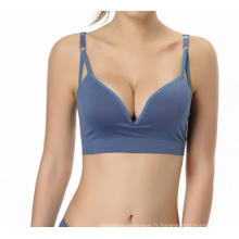 Style sans couture sans fil coton soutien-gorge avec mode de dames sexy